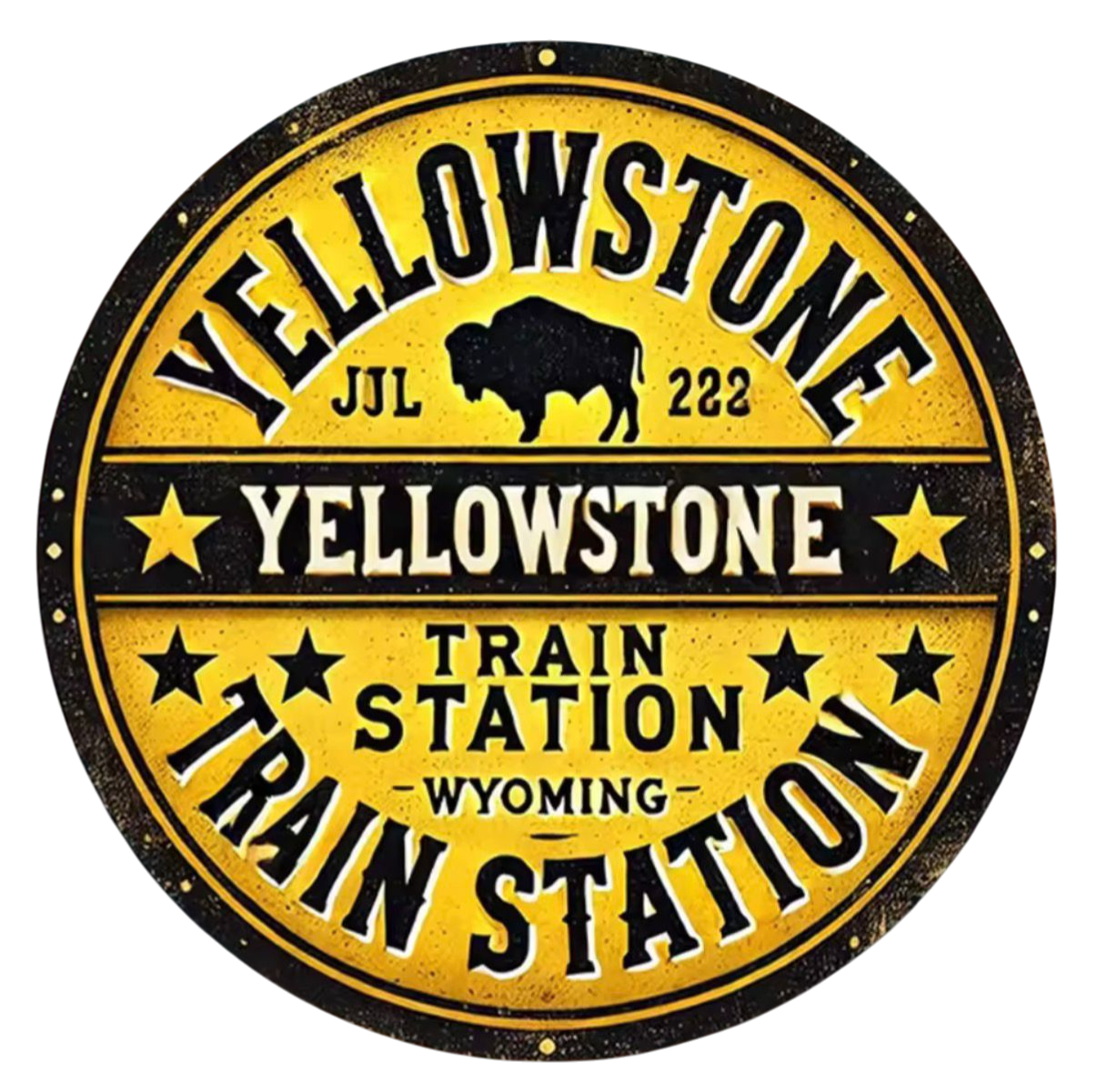 Placa Yellowstone Train