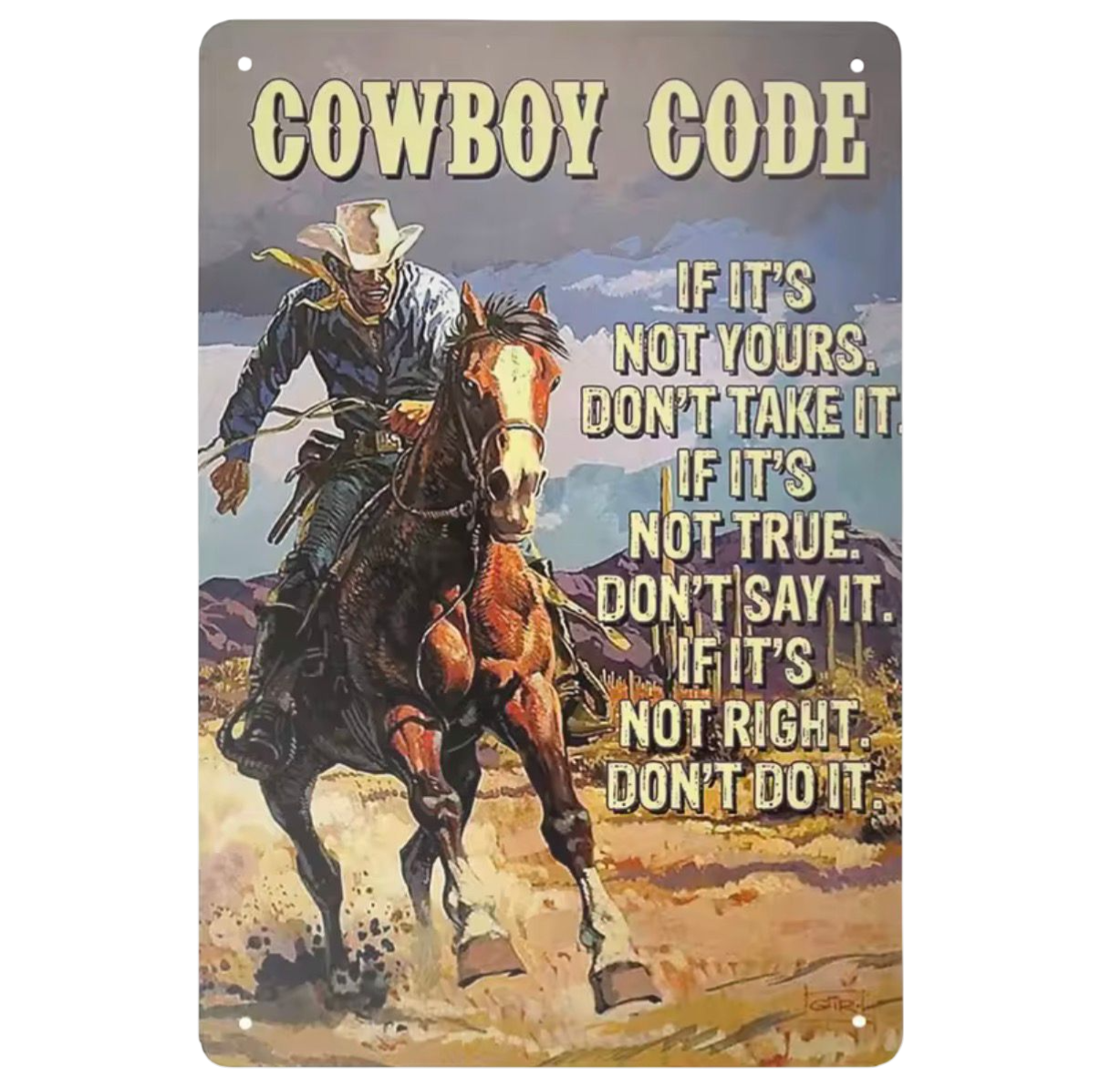 Placa Cowboy Code