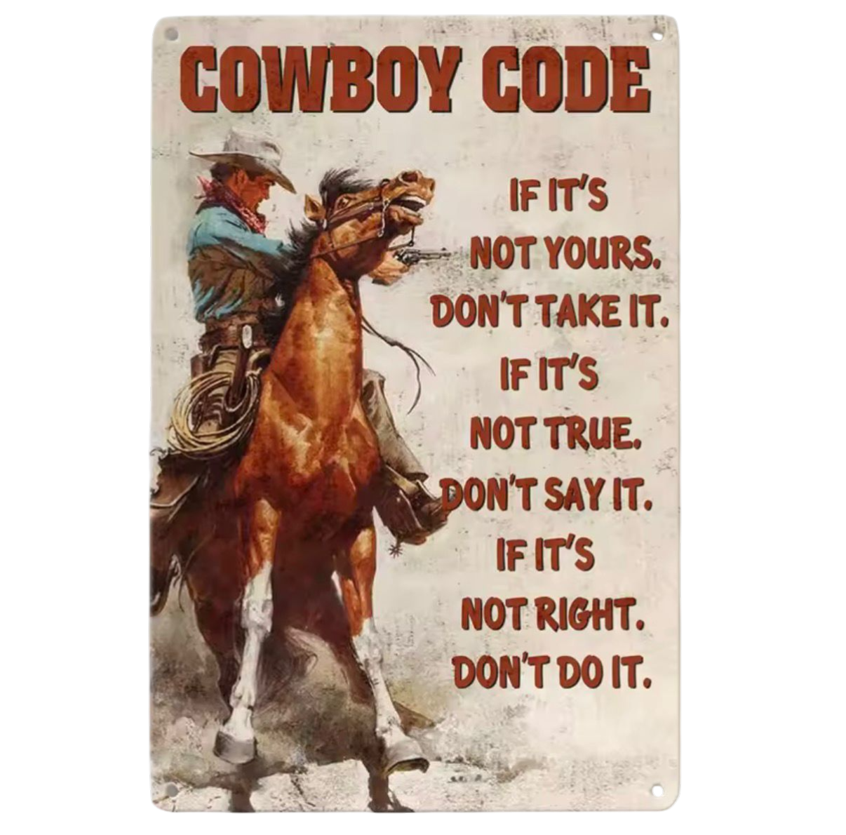 Placa Cowboy Code