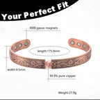 Bracelete De Cobre Floral - JHR COMPANY LTDA