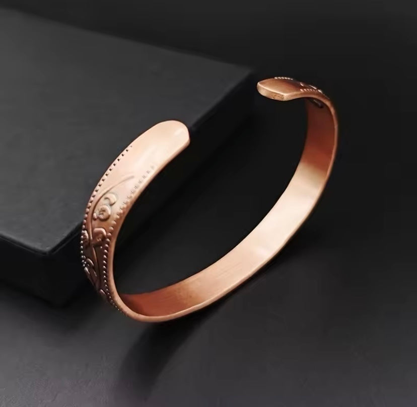 Bracelete De Cobre Floral - JHR COMPANY LTDA